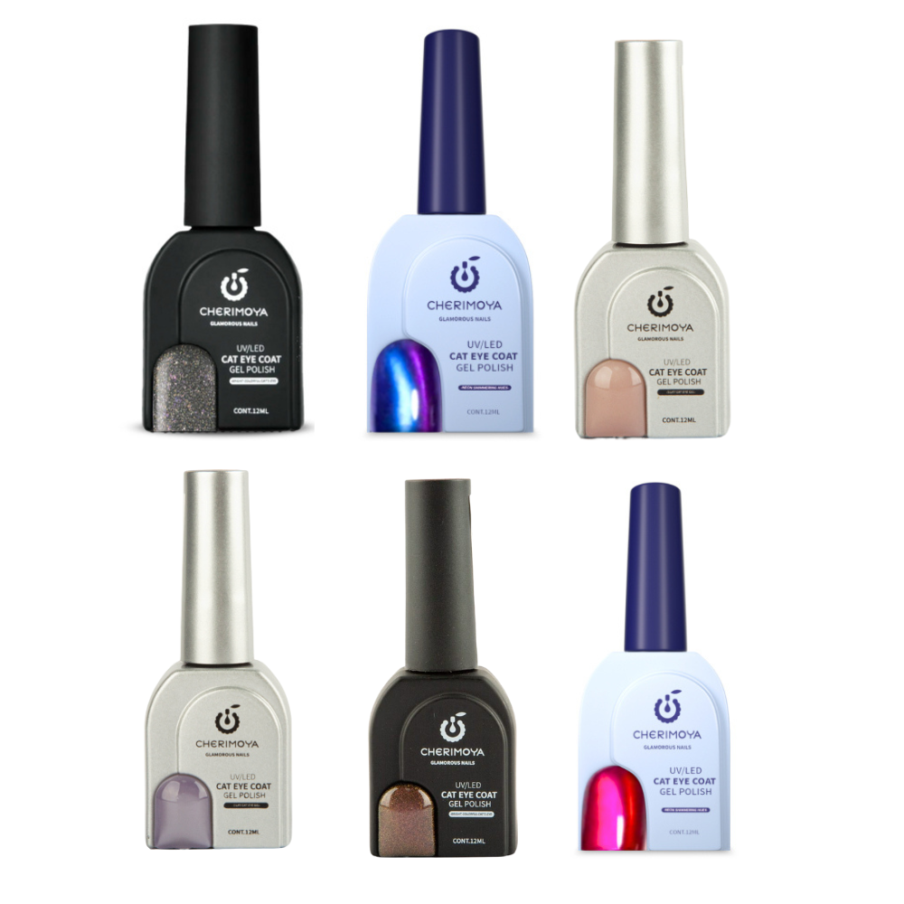 Kit 6 Esmaltes Cat Eye / Ojo de Gato - Personalizable