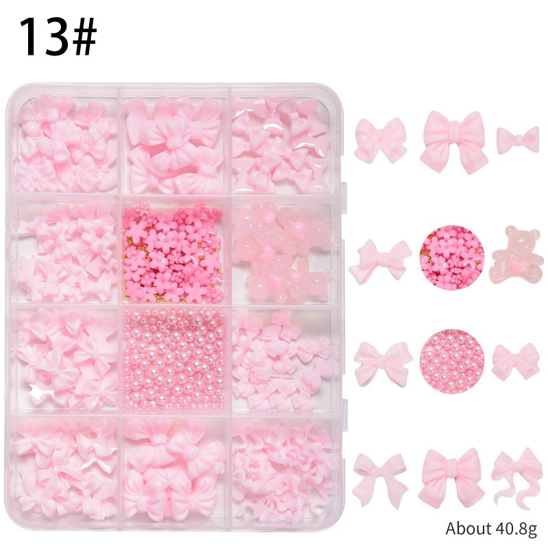 Caja de 12 decoraciones lazo
