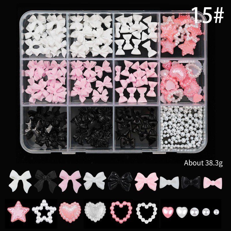 Caja de 12 decoraciones lazo
